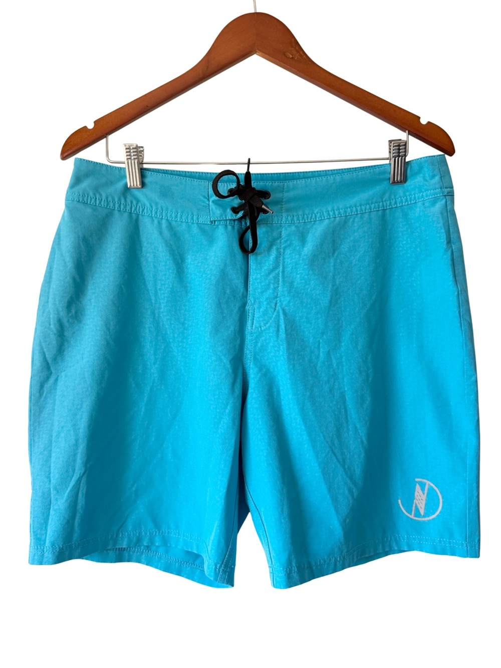 Manaola Hawaii Turquoise Swim Board Shorts Men’s 34 7" Inseam Drawstring